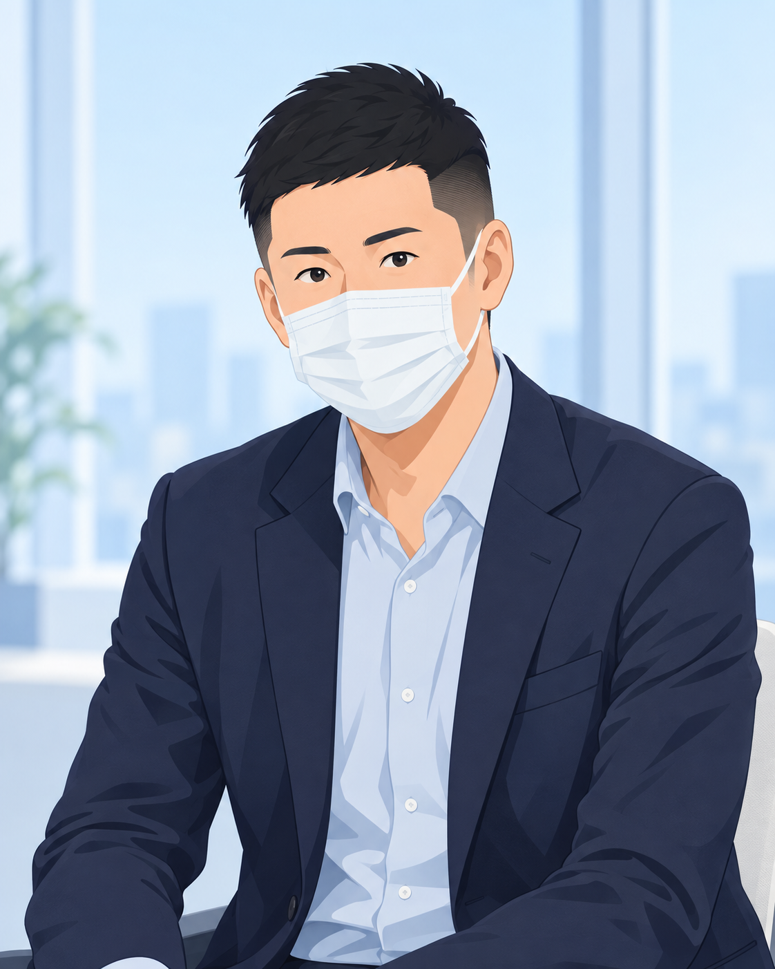 東京支店の営業社員を描いたイラスト